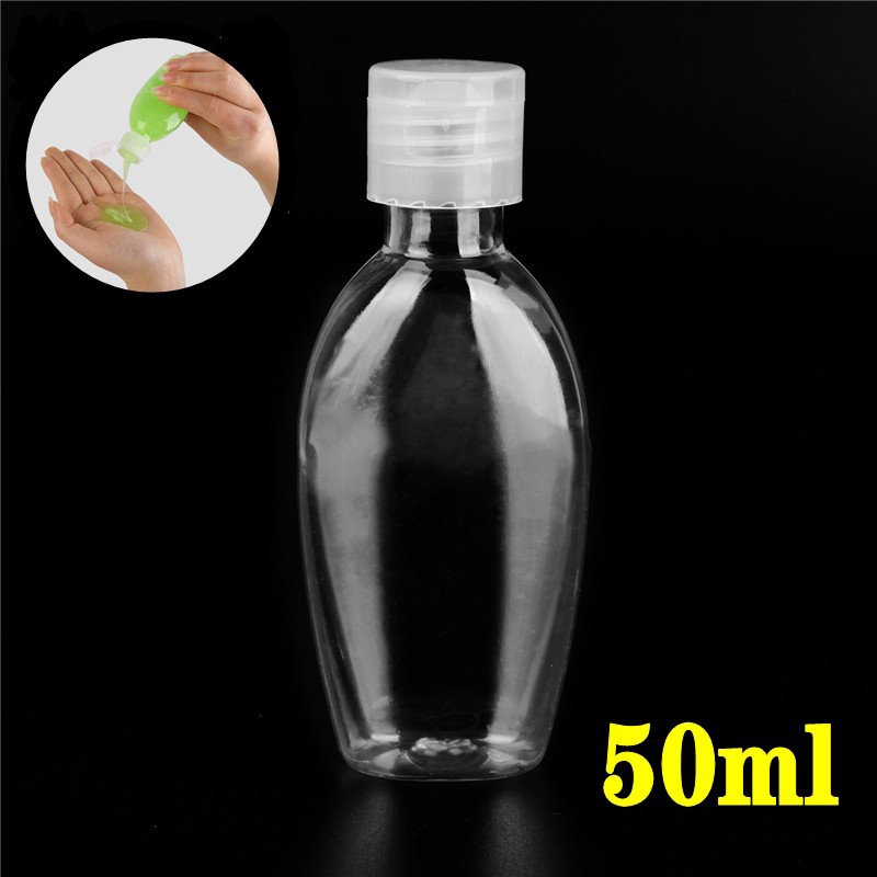 Botol Dispenser Sampo / Sabun Cair / Kosmetik Portabel Bentuk Oval Model Tekan Ukuran 50ml Untuk Travel