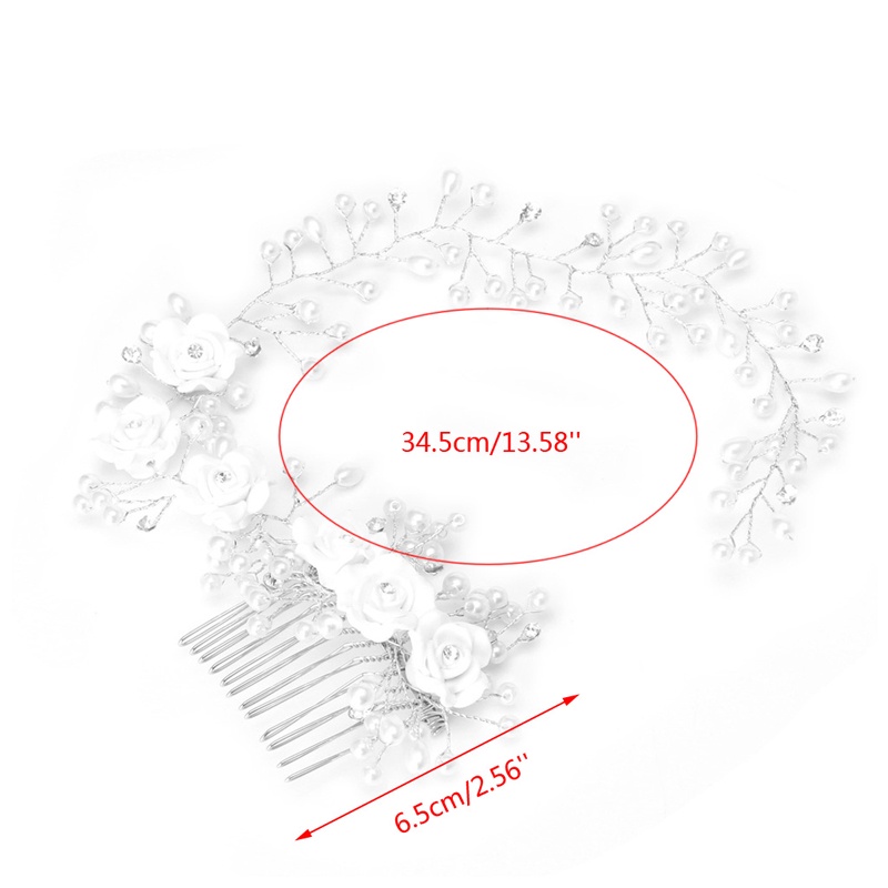 Siy Sirkam Rambut Desain Bunga Hias Mutiara Imitasi Untuk Pernikahanpengantin Wanita