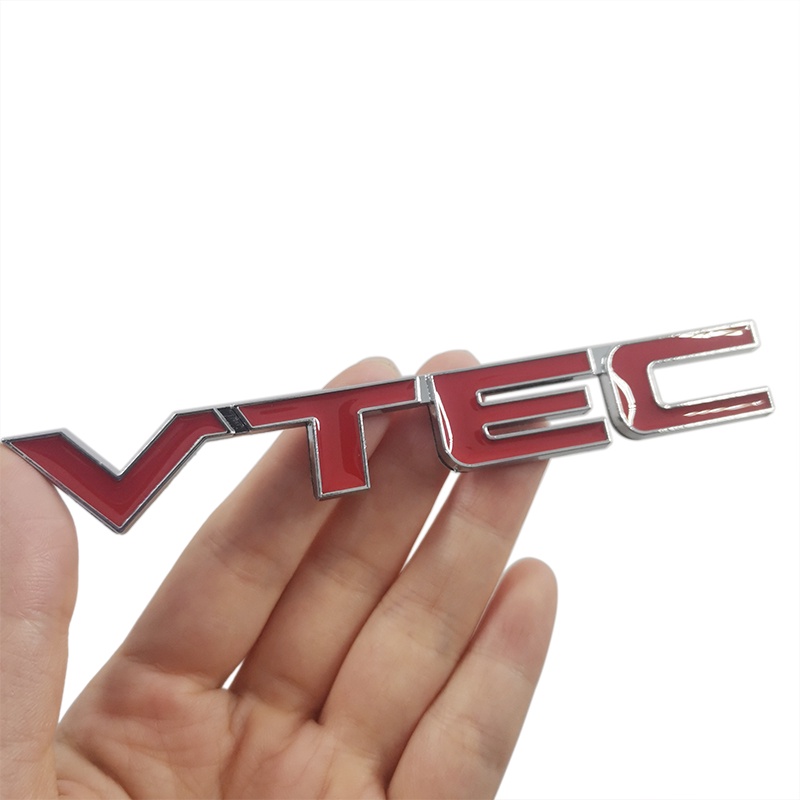 1pc Stiker Emblem Logo VTEC Bahan Metal Untuk Dekorasi Mobil Honda VTEC