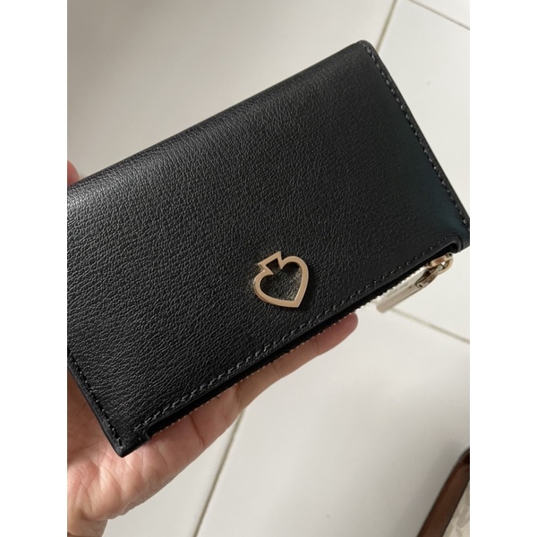 kate spade adel slim bifold wallet black