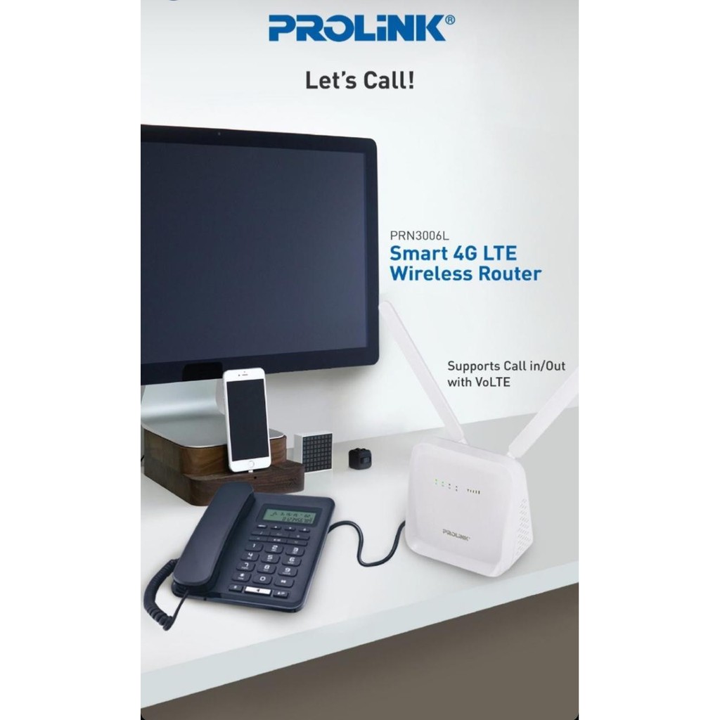 PROLINK Modem 4G LTE PRN3006L All Operator LAN Gigabit 32Users 300MBps
