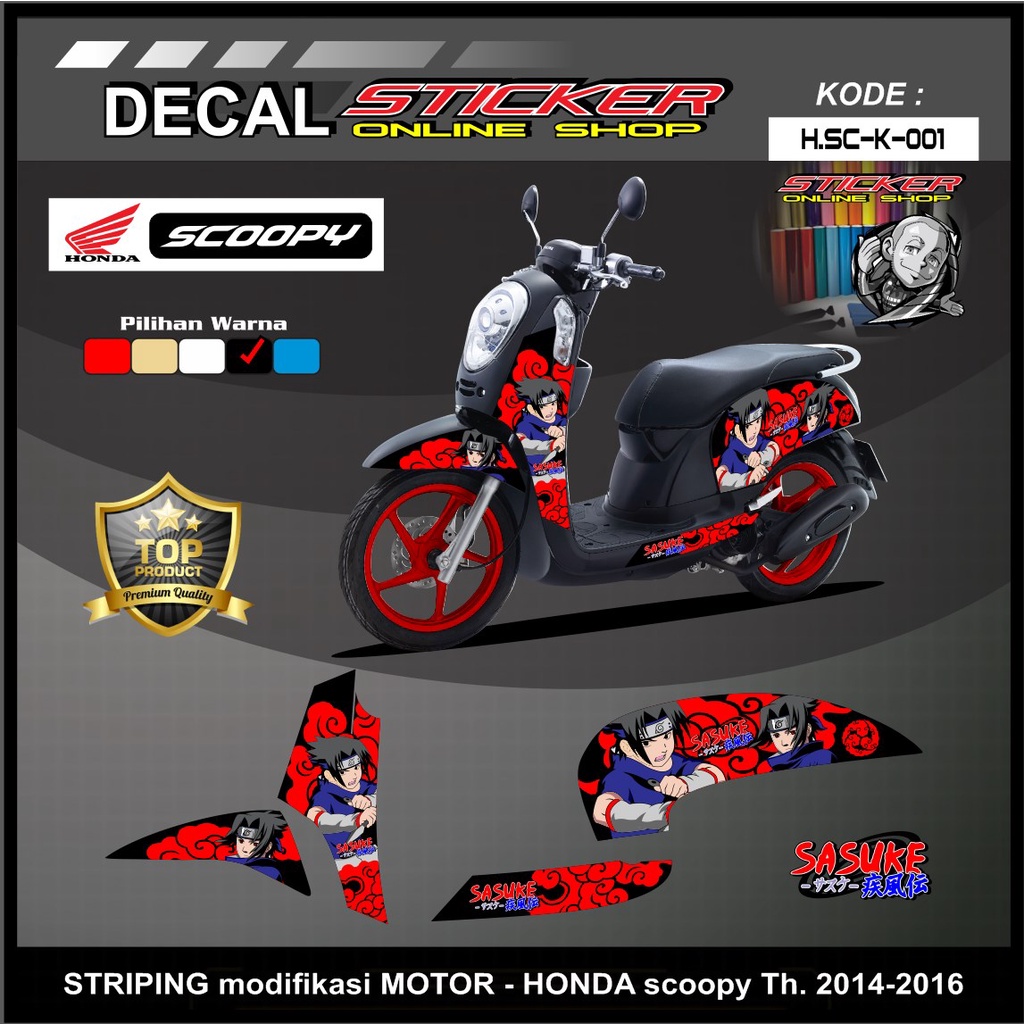 Jual STIKER MOTOR HONDA SCOOPY 2013 16 FI DECAL STRIPING VARIASI KARAKTER KEREN Indonesia Shopee Indonesia