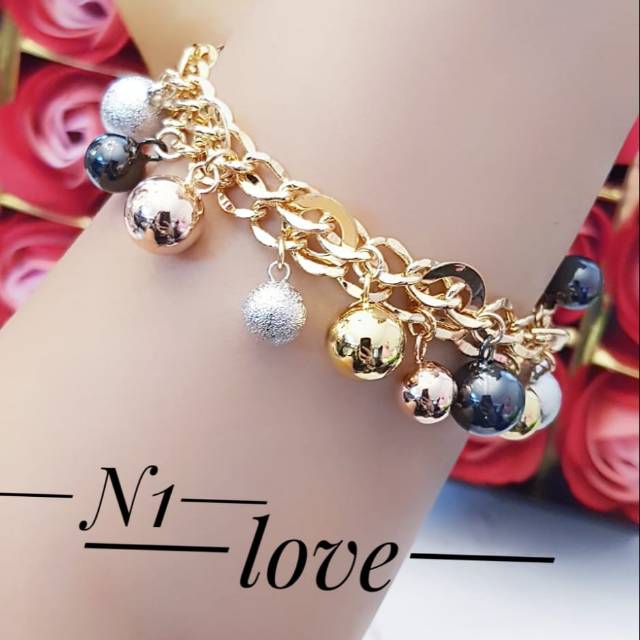 Xuping gelang lapis emas 24k terlaris 1426