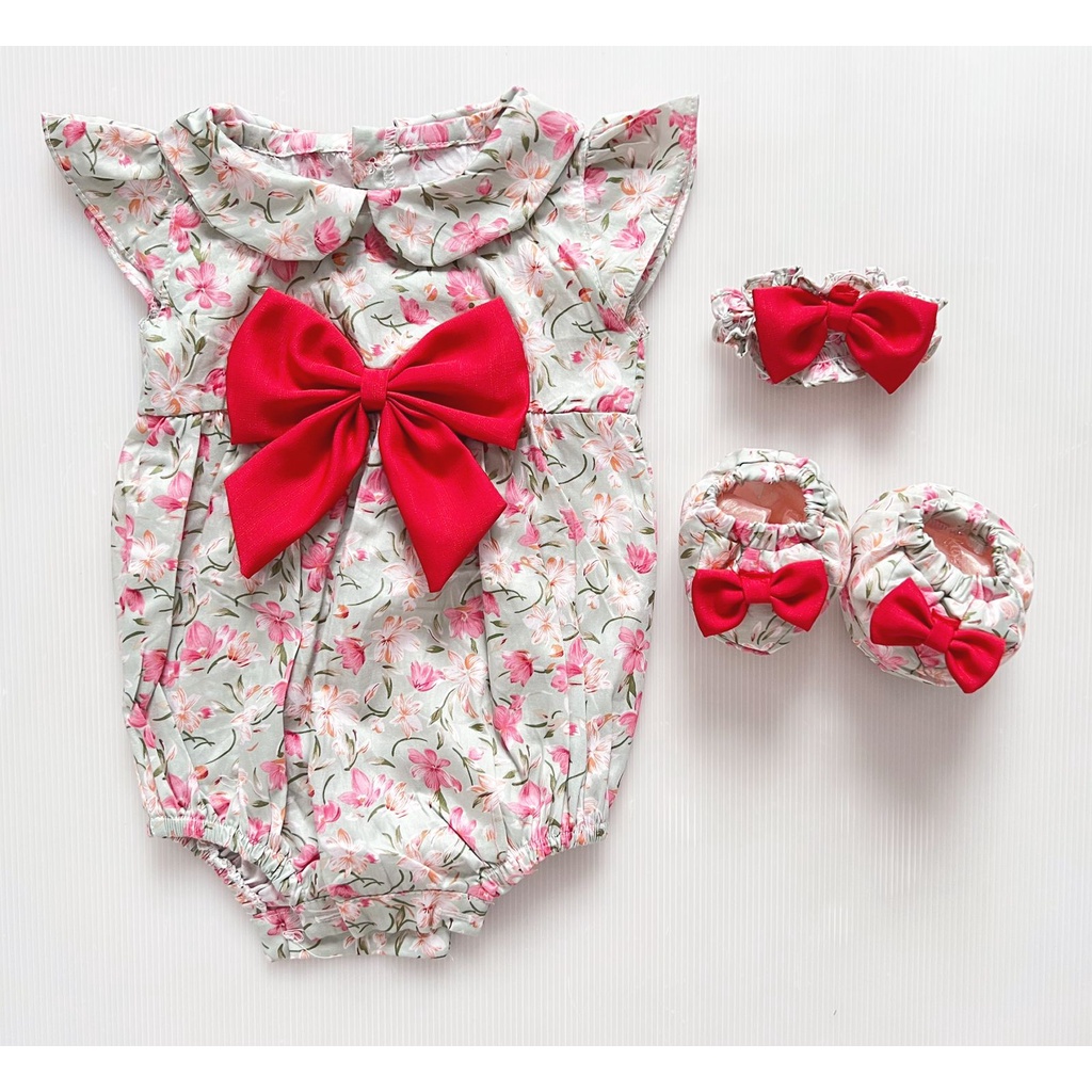 ALEXA / MICHA / CLARA / SAKURA / TALITHA / VALENTINA EMMA CHERRY BLOSSOM Bandana Sepatu Setelan Rok Bunga Pergi Lucu Fashion Anak Bayi Perempuan Cewe Lucu Terlaris-Emma tosca