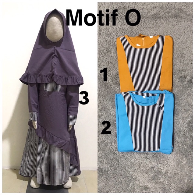 Gamis Anak / Baju Muslim Anak Scuba 1-5 tahun