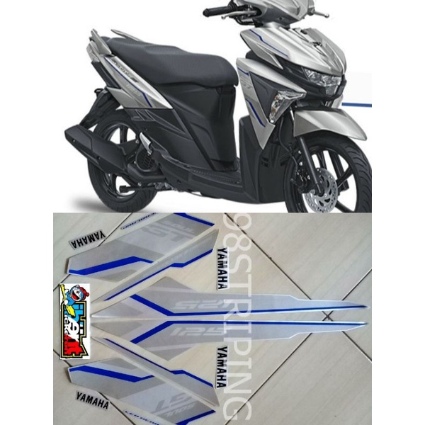 STRIPING MIO SOUL GT SILVER 2017 STIKER LIS STANDAR ORI YAMAHA