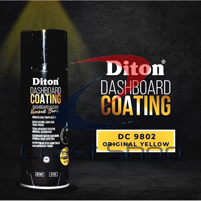 Diton Premium Body Kasar / Dashboard Motor Mobil Tanpa Semir Dashboard Coating Original Yellow 9802