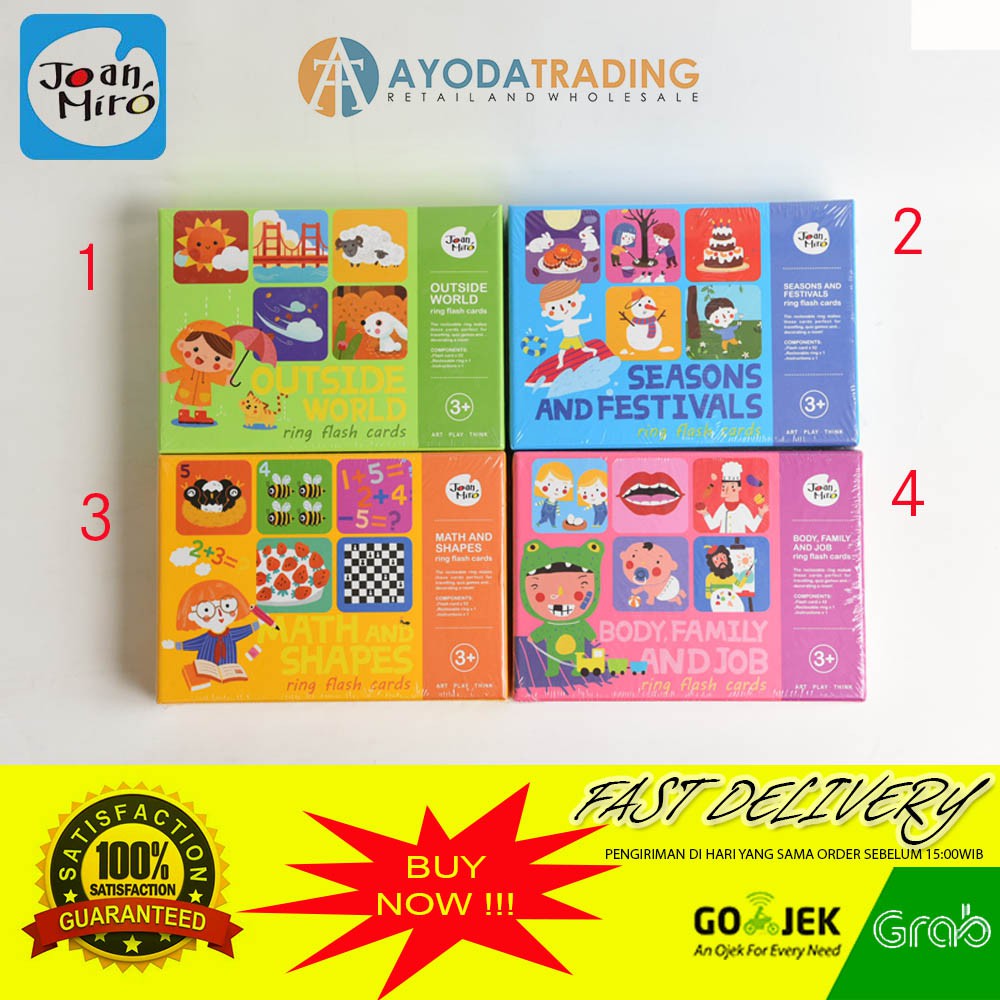 Joan Miro Ring Flash Card Hadiah Kado Bayi