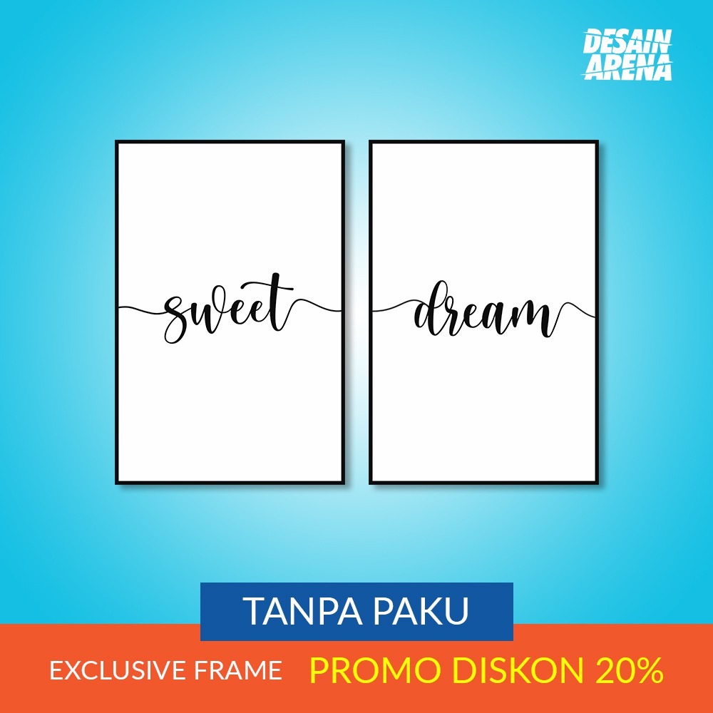 [TANPA PAKU] Hiasan Dinding Walldecor Kamar Tidur Sweet Dream