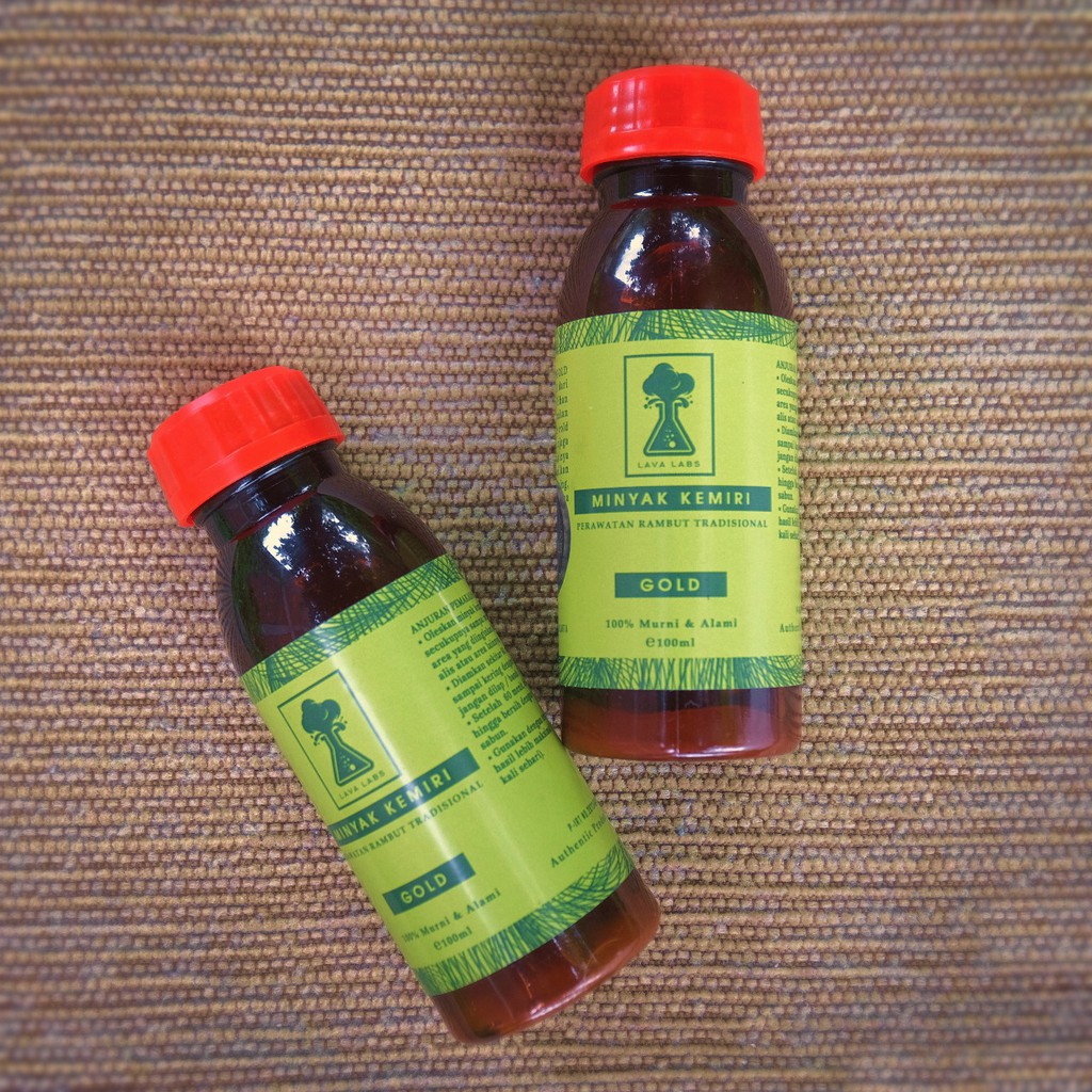 Minyak Kemiri Gold Lava Yogyakarta Penumbuh Rambut Jambang Kumis Brewok Murni Bening Tidak Bau