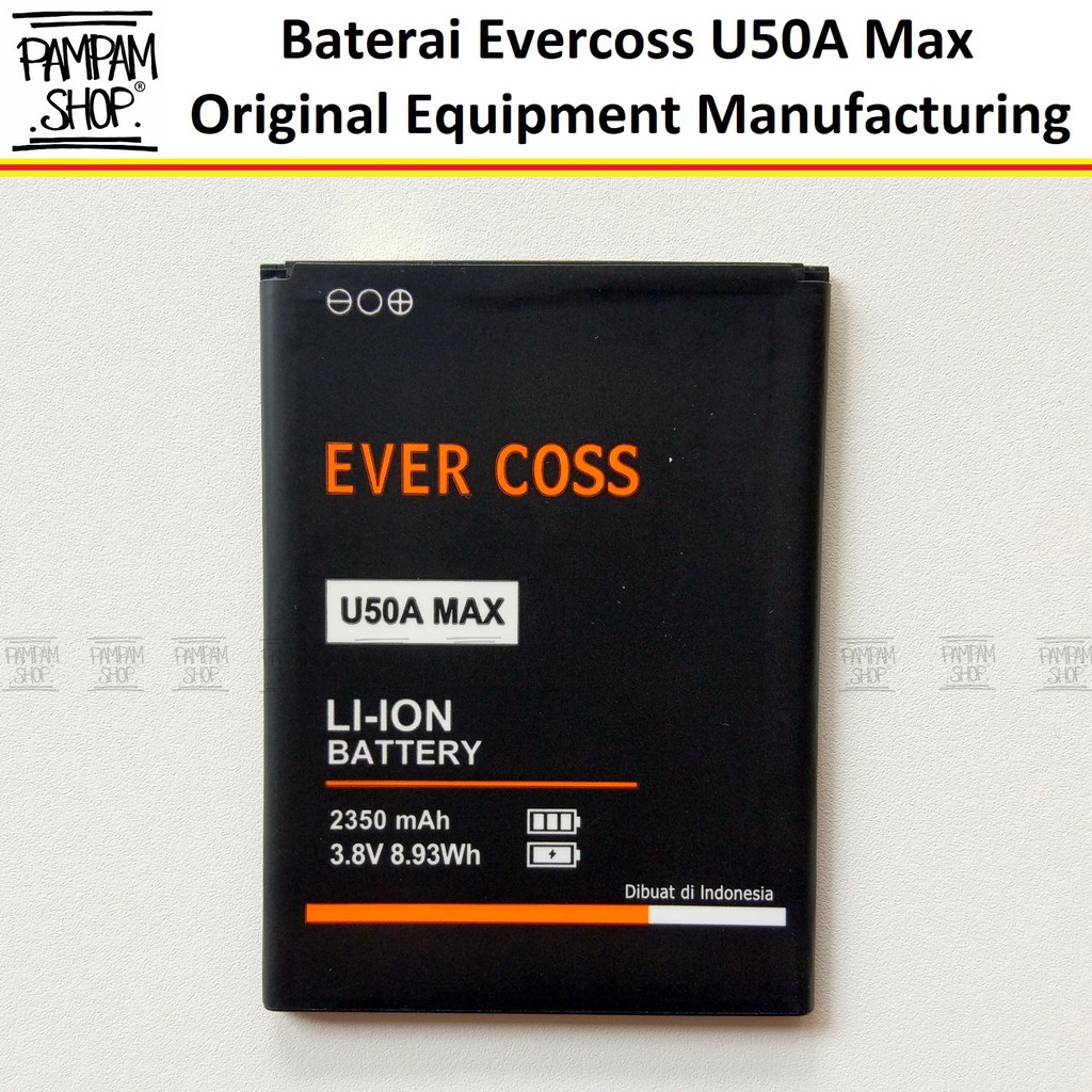 Baterai Evercoss U50A MAX Double Power Batre Batrai Battery HP Dual U 50 Evercross Cross