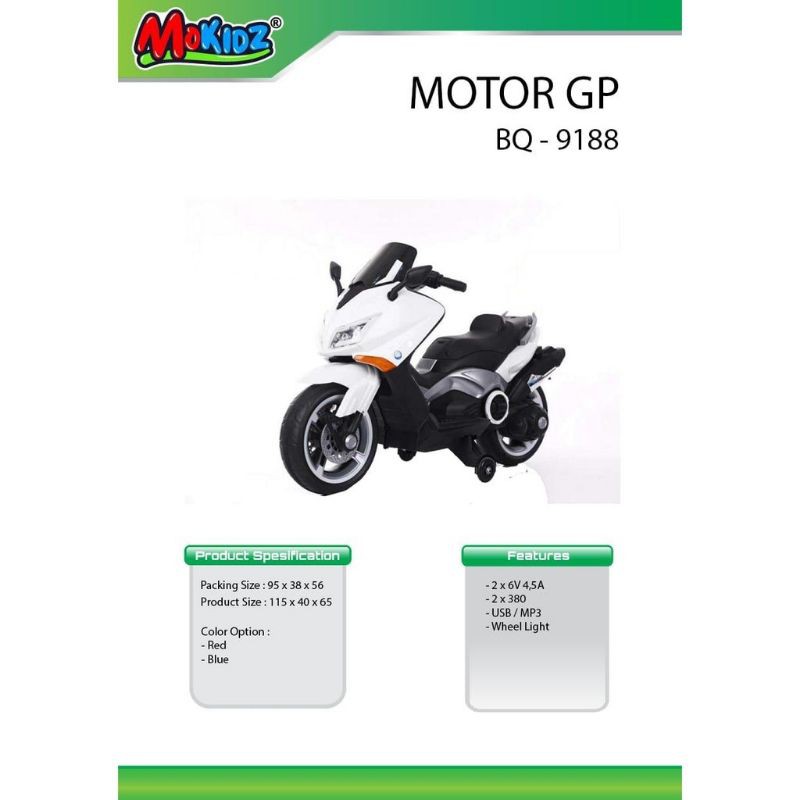 Mainan Motor Aki Ride On BQ-9188 Mainan Motor Aki BQ 9188 Murah