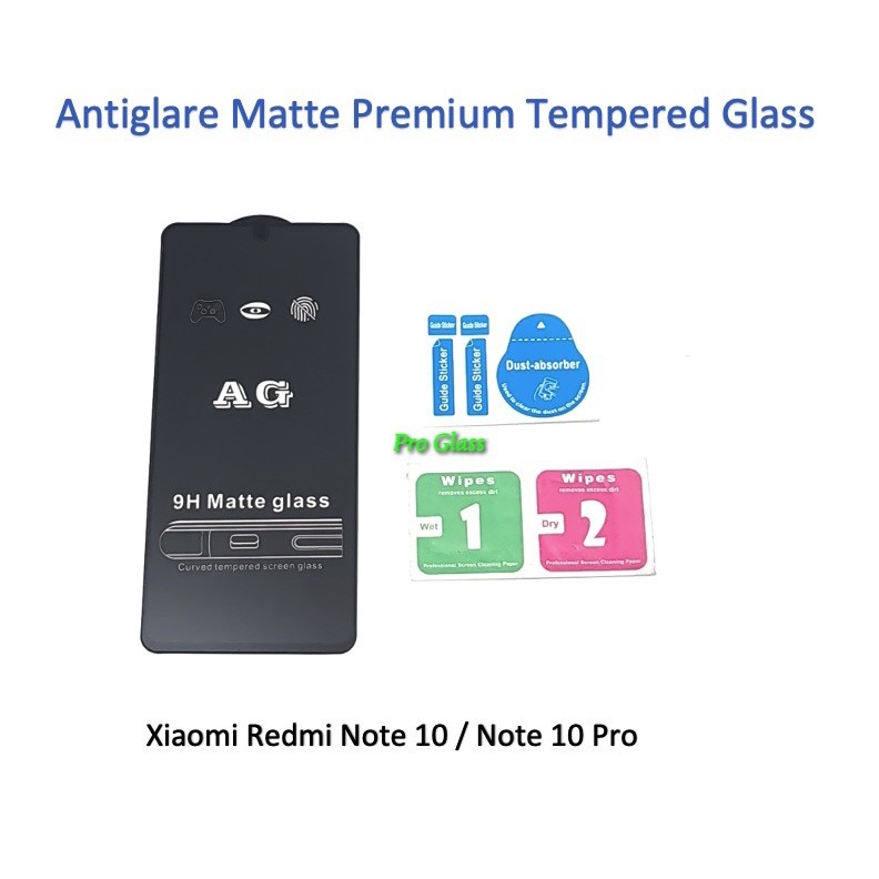 Xiaomi Redmi Note 10 / PRO FULL COVER ANTI GLARE DOFF Tempered Glass