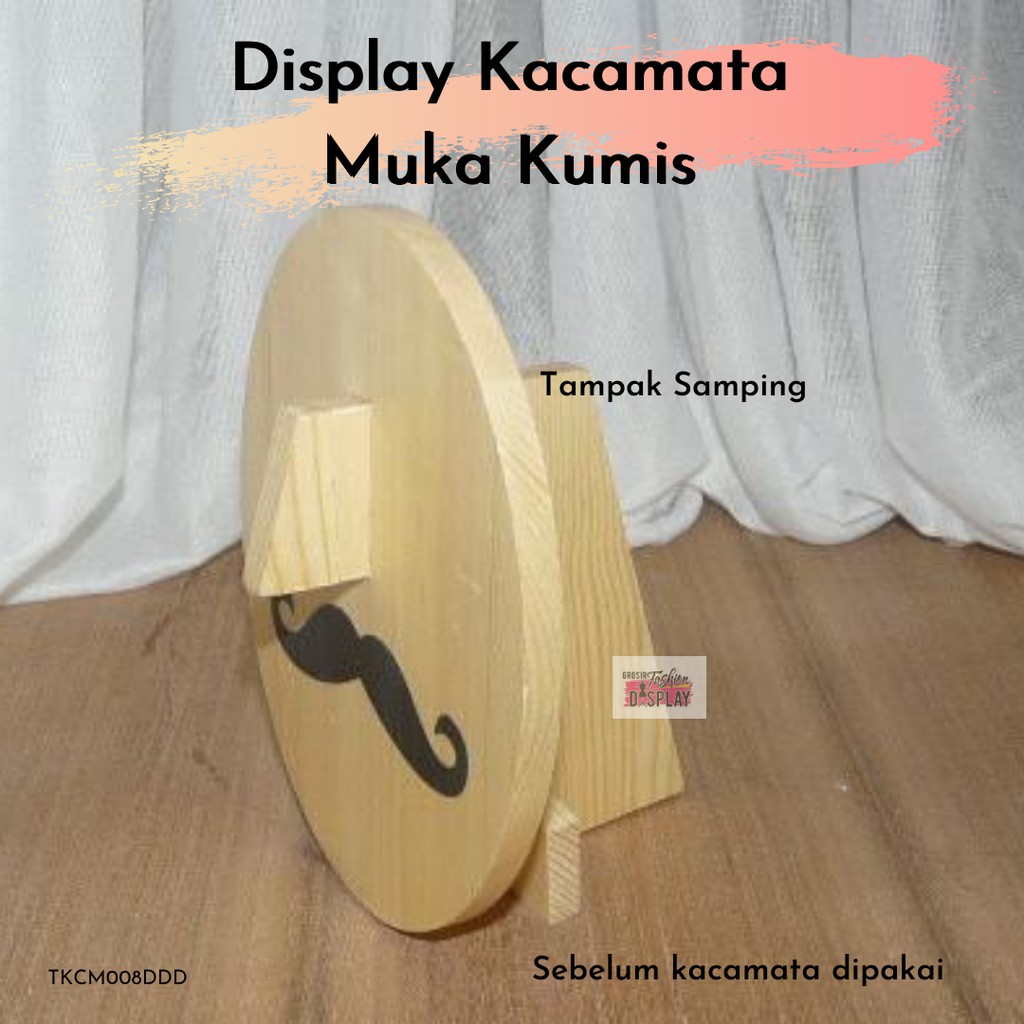 Display Kacamata Cowok Rak Kayu Stand Tempat Pajangan Kacamata Home Dekorasi Dekor DIY(BH)