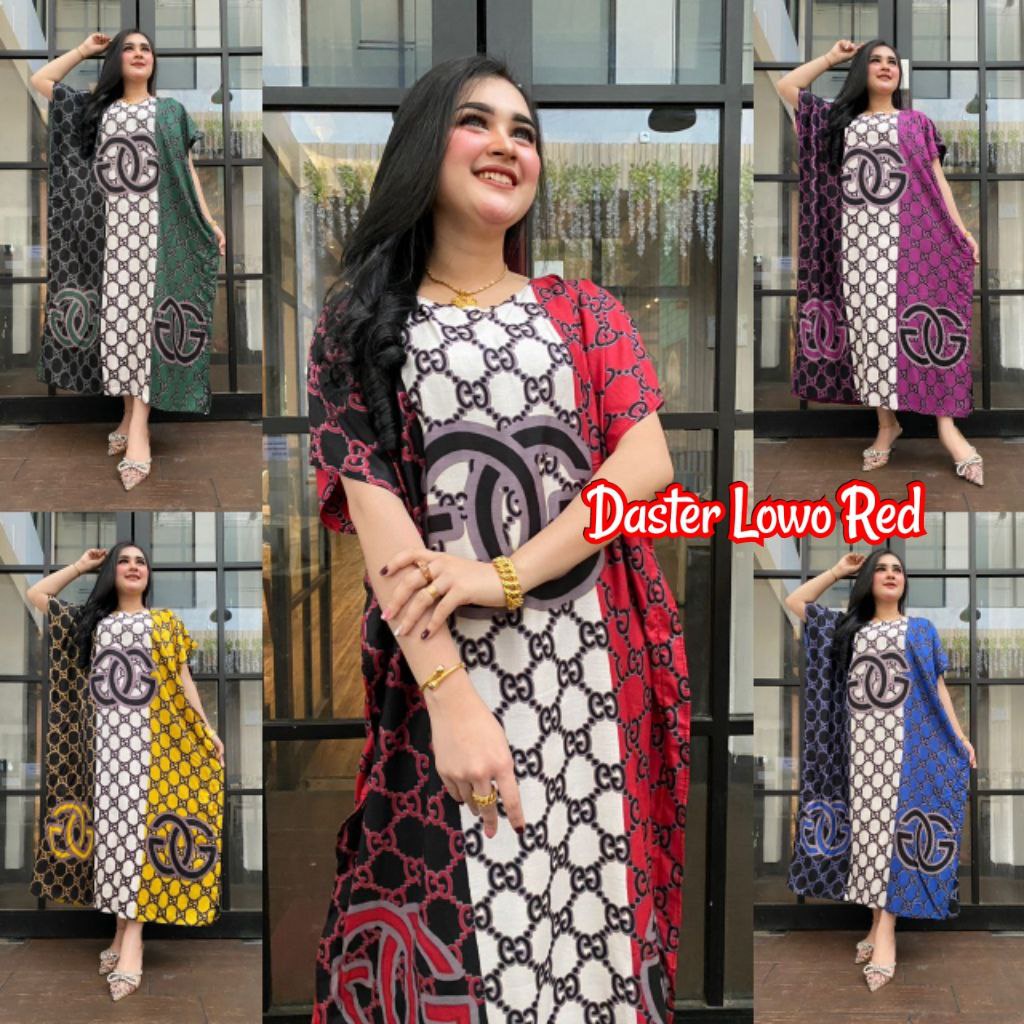 Daster Jumbo Lowo Motif Batik Branded Kekinian Harga Termurah Bebas pilih warna Bahan Adem Rayon Santung Armor