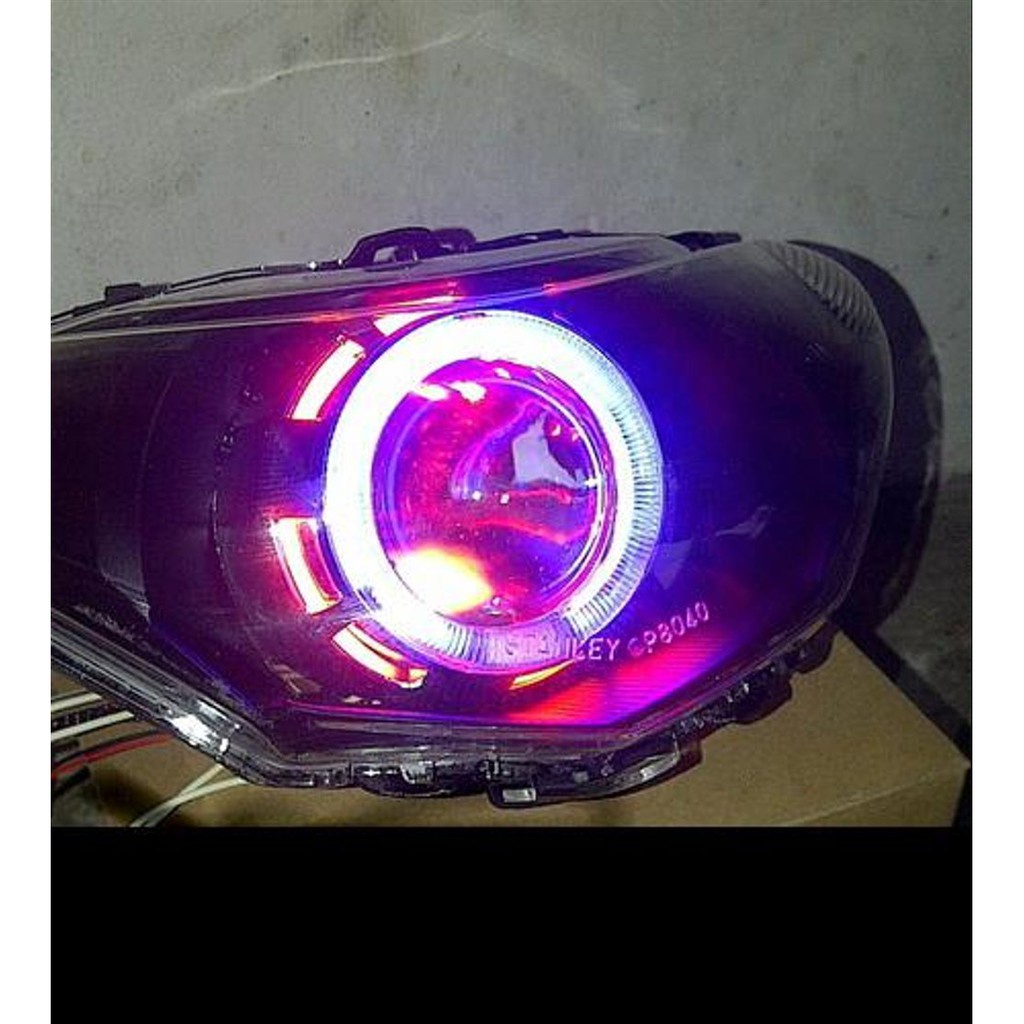 paket projie led plus reflektor lampu depan mio smile mio J mio Z mio GT - led projie mio - HR Motos