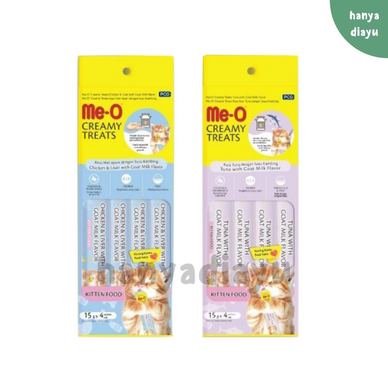 Meo Creamy Treats Kitten Snack Kucing 60 g