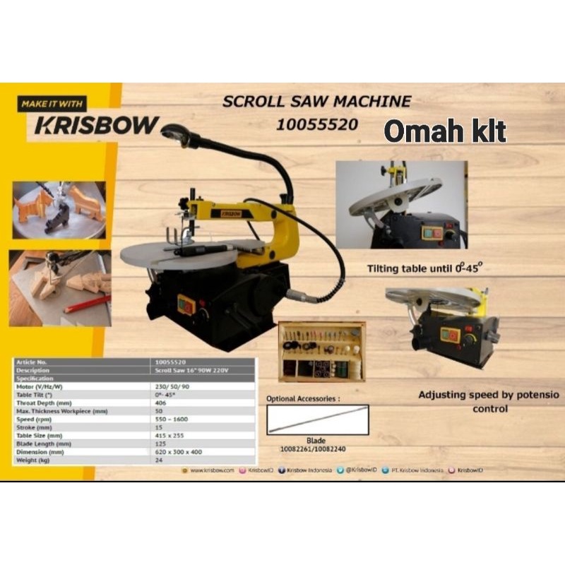 Gergaji scoll krisbow scroll saw original krisbow