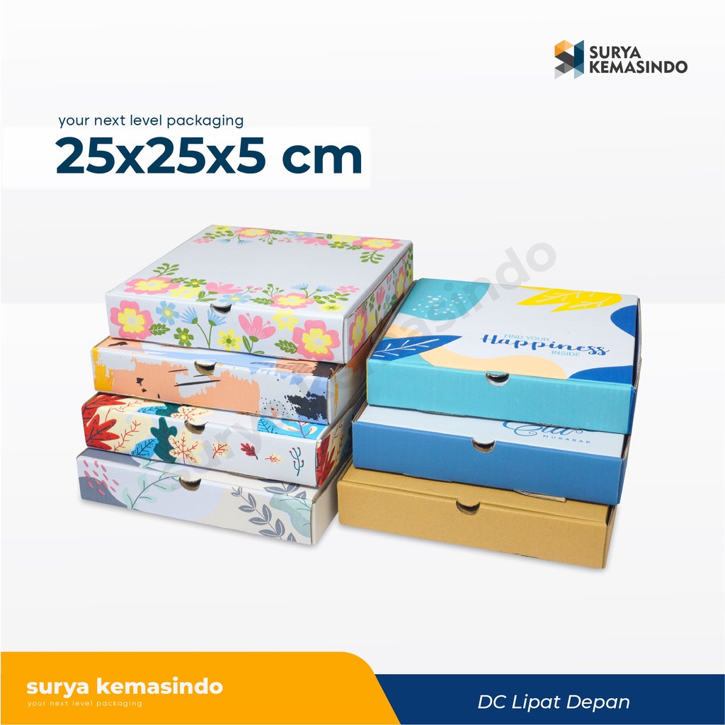 

Box 25x25x5 cm (KuKer Toples 250gr isi 4) Kardus/Karton/Kue Kering/hampers/idul fitri/eid mubarak