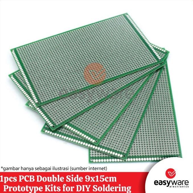 PCB DOUBLE SIDE 9x15cm PCB MATRIX 9x15 PCB LUBANG 9x15 PCB FR4 easywa53 dijamin