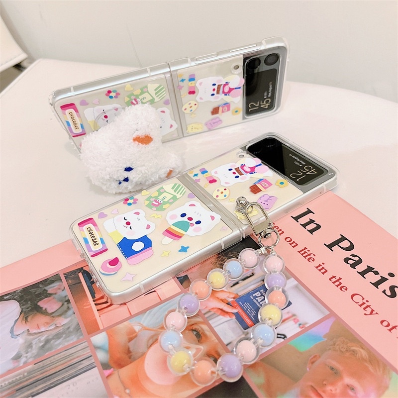 Korean Flip Case Lipat Anti Jatuh Cover Samsung Galaxy Z 3 4 5 6