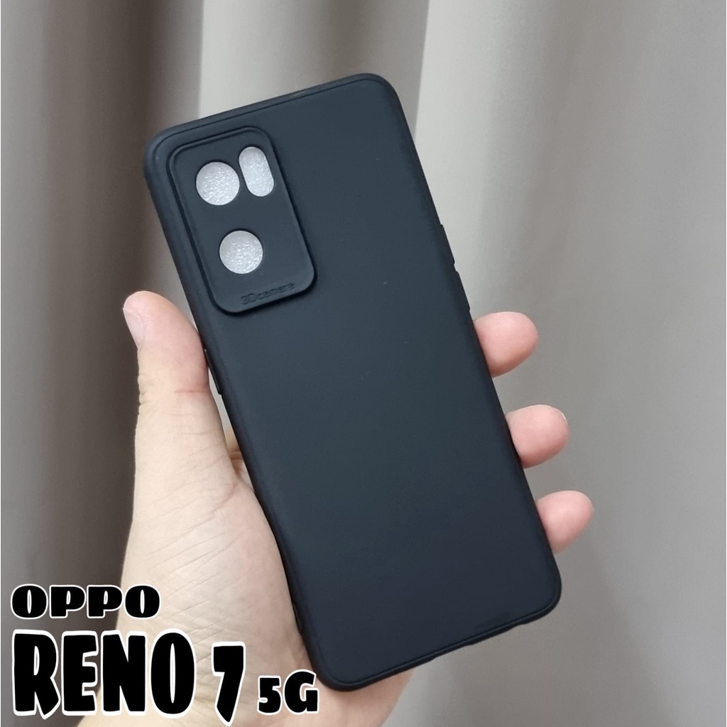 SoftCase Oppo Reno7 5G 7Z A76 A36 with 3D Camera BLACK Casing Candy Macaron Pelindung Camera Reno 7