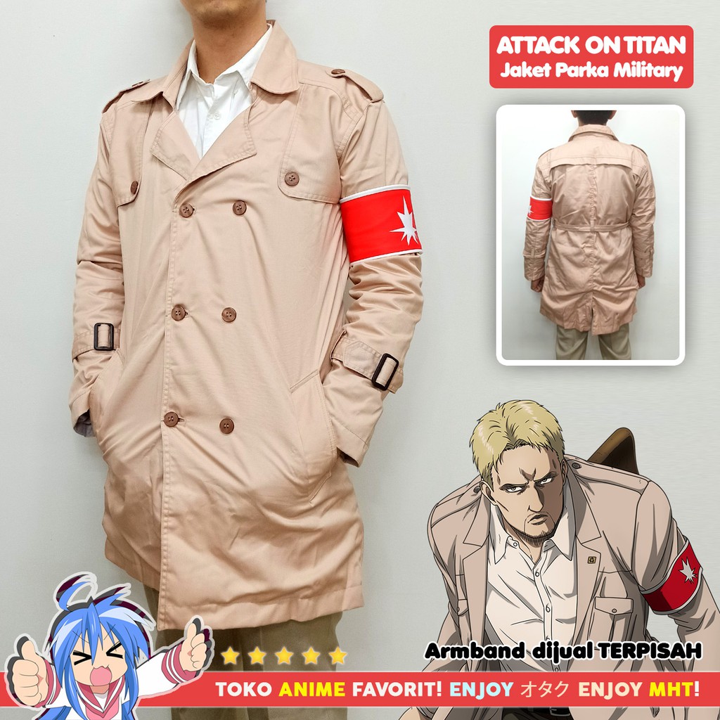 Jaket Parka Anime Militer Military Spy X Family Loid Forger Shingeki no Kyojin SNK Attack On Titan AOT