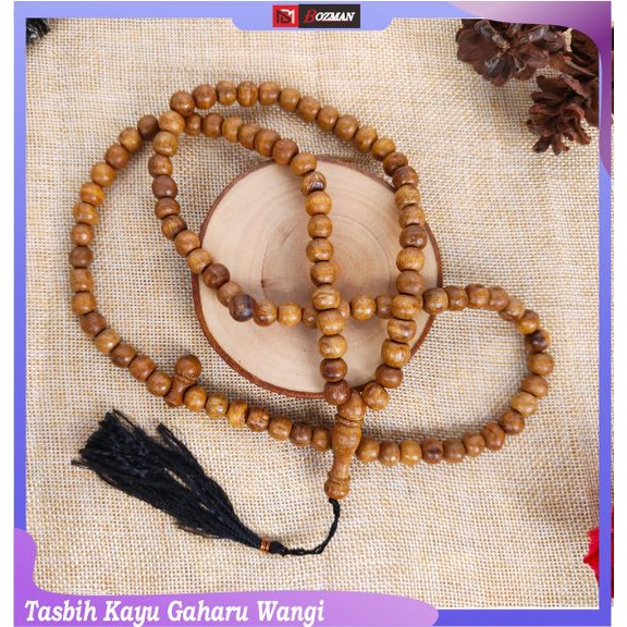 TASBIH KAYU GAHARU WANGI ASLI KALIMANTAN ISI 99 BUTIR