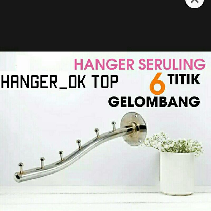 hanger suling belalai tembok 6 paku