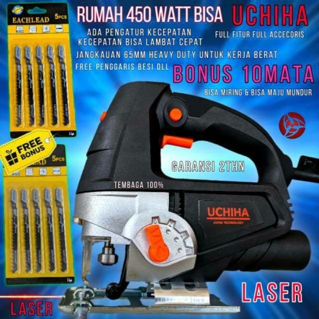 PROMO mesin gergaji jigsaw laser merk UCHIHA japan qualiti