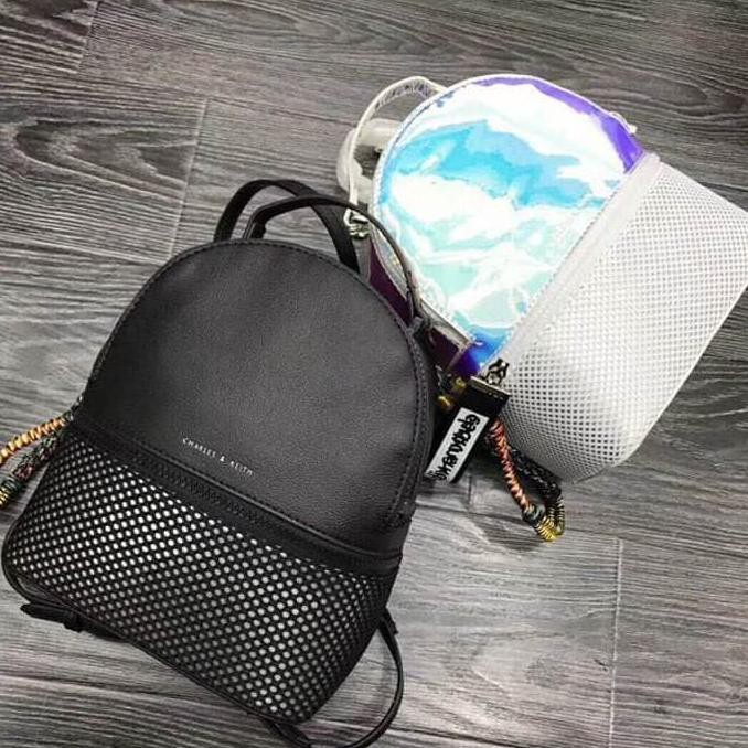 BARANG MURAH SUPPLIER TAS WANITA MURAH RANSEL IMPORT BATAM CK BACKPACK HOLOGRAM - PUTIH
