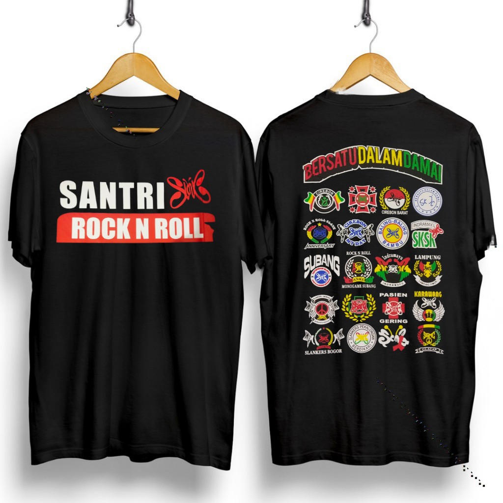 Promo T-Shirt /Kaos Oblong /Koas Distro/Kaos Musik/Kaos Santri Rock N Roll/Kaos Slank Full Cotoon30s