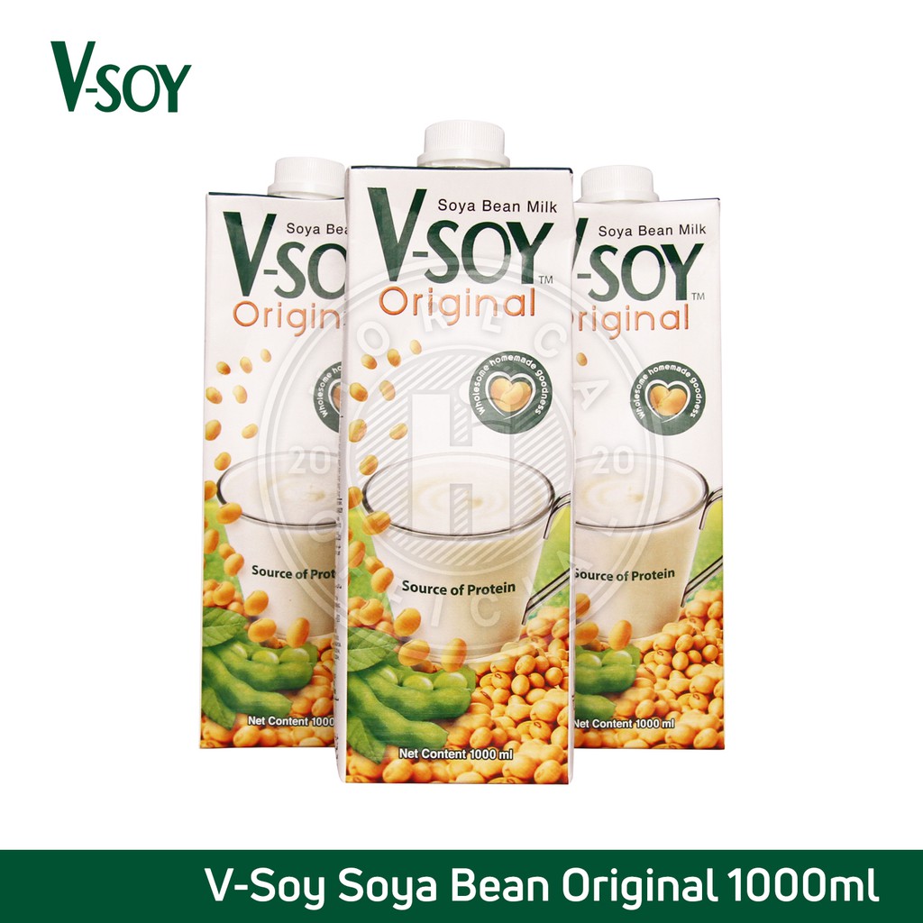 

V-SOY SOYA BEAN MILK ORIGINAL 1L / VSOY SUSU KEDELAI 1 LITER 1000ML