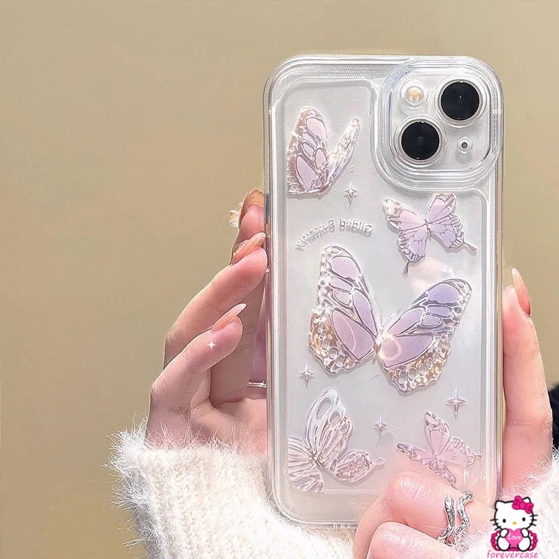 Soft Case Tpu Motif Kupu-Kupu Ungu 50A 2021 C21Y Cover Realme C35 8i 9i 9Pro C21Y 5i 6i 8 9 C25 C15 C12 C25 C25S C11 2021 8Pro C20A 3021 2021 20a