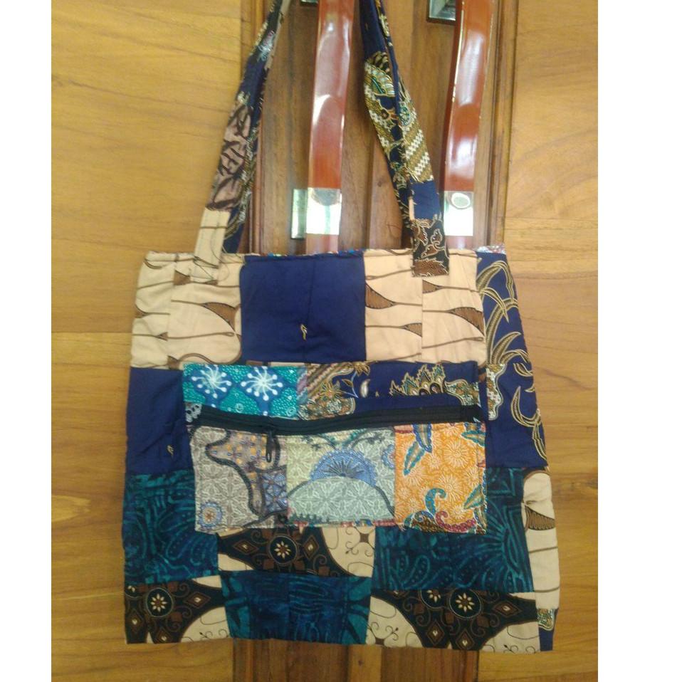 TAS DERINA TOTEBAG BATIK WANITA TOTE BAG BELANJA SOVENIR KERAJINAN DARI KAIN PERCA MURAH [RTP.22Jn22