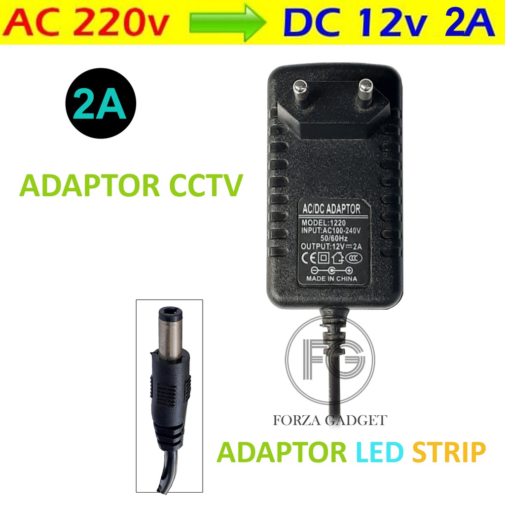 Adaptor CCTV / Hikvision / juga untuk LED Strip 12V 2A [REAL] Original