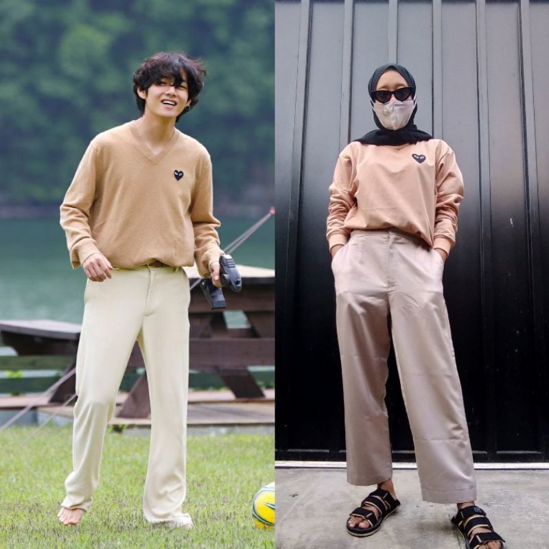 SWEATER PATCH LOVE TAEHYUNG SWEATER TAEHYUNG BTS SWEATER V BTS MURAH