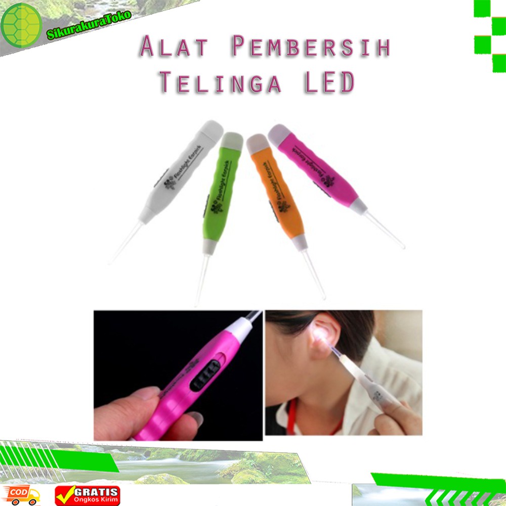 (SKR) Alat Pembersih Telinga / Korek Kuping Earpick dengan Lampu LED Untuk Bayi Anak ear pick