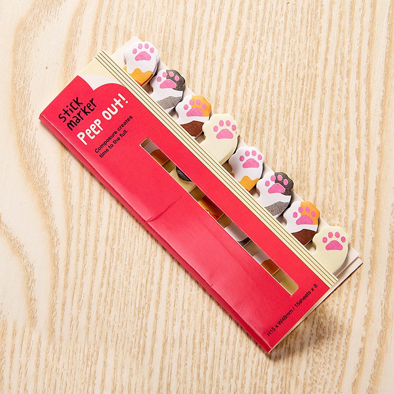 Sticky Note Stick Marker Peep Out-Paw