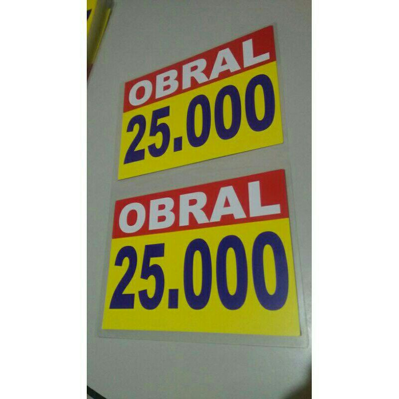 

Harga Obral Laminating /1Folio dapat 2 pcs / Hargaobral / Obralan / Bandrol Harga