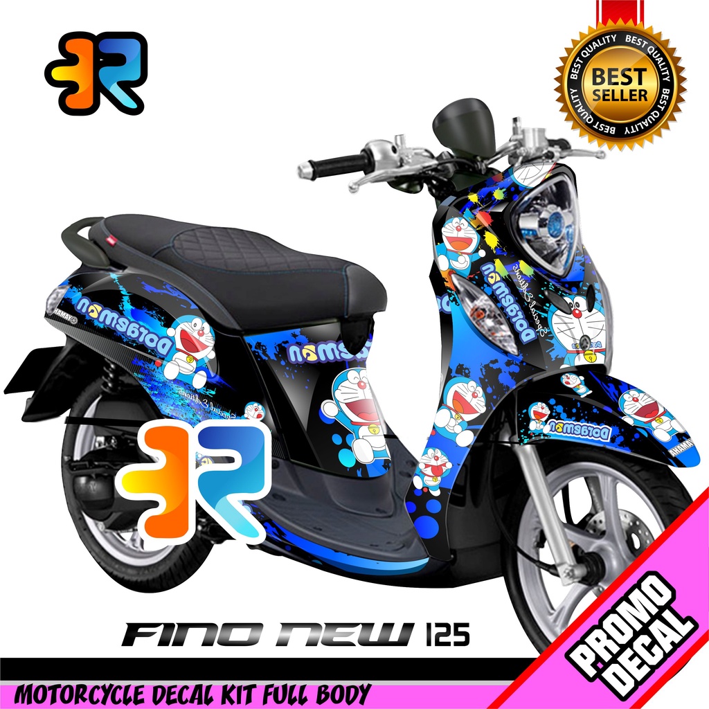 Decal Motor Fino New 125 Desain Doraemon Sticker Full Body