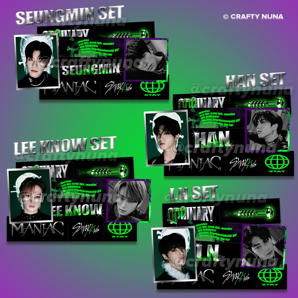 (SK-005) STRAY KIDS ODDINARY MANIAC AESTHETIC STICKER SET stiker kpop skz deco case hp laptop collectible estetik