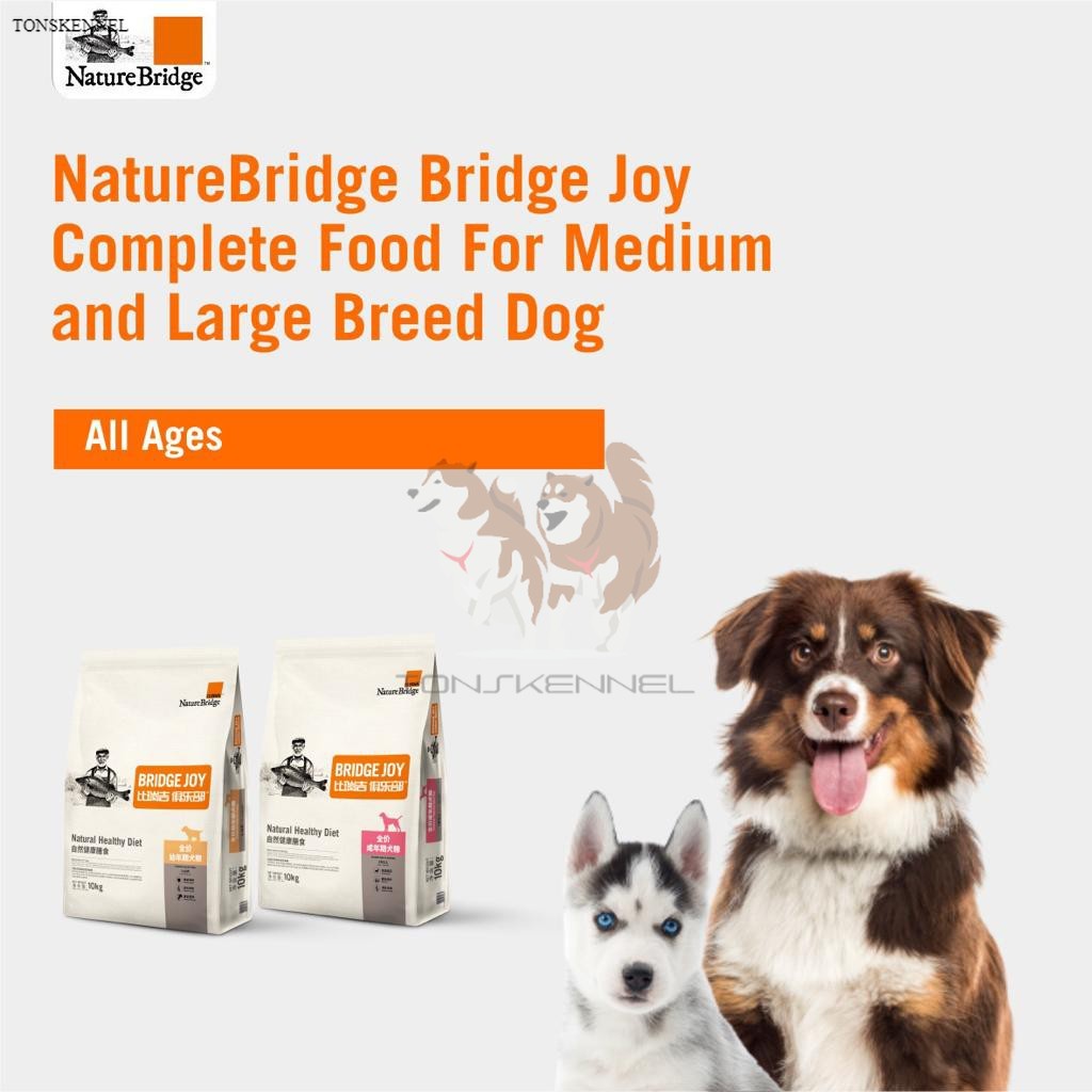 Nature Bridge Joy Puppy Dog 10kg / Makanan Anak Anjing Kering Dogfood Dog Food Bridgejoy