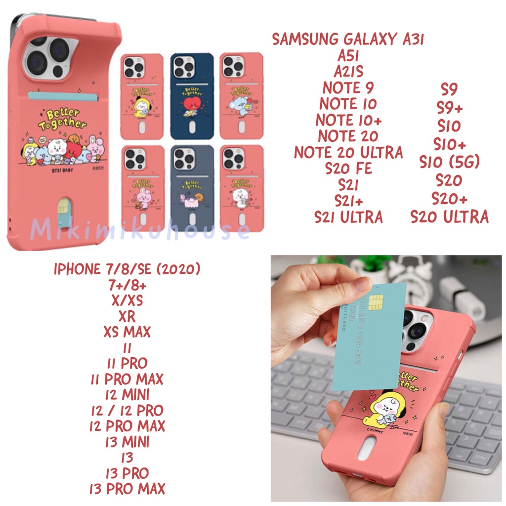 KOREA CASE IPHONE 13 MINI 13 PRO MAX BT21 CARD CASE BABY SOFT CASE IPHONE 13 PRO MAX BT21
