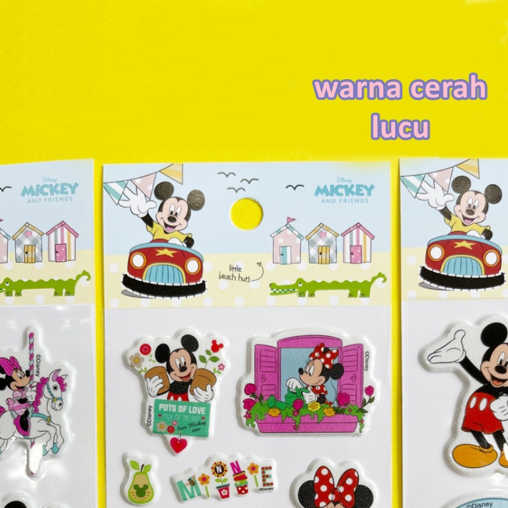 [ORGM] Sticker 3D Timbul Karakter Disney Princess Frozen Mickey cars