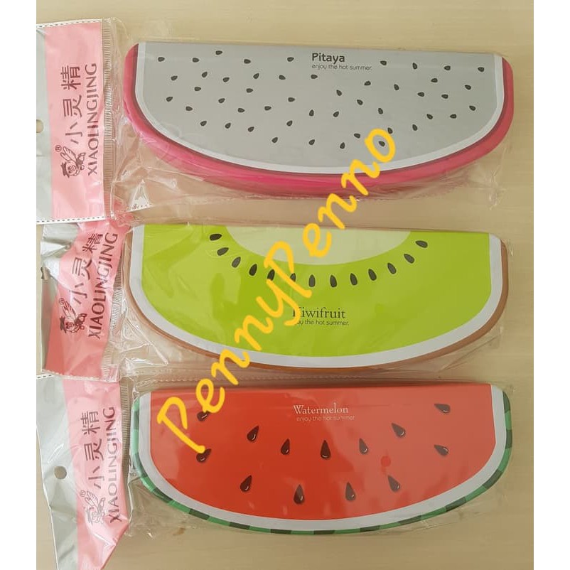 

Tempat Pensil Buah / Pencil Case Fruit / Kotak Besi Kaleng Bentuk Buah