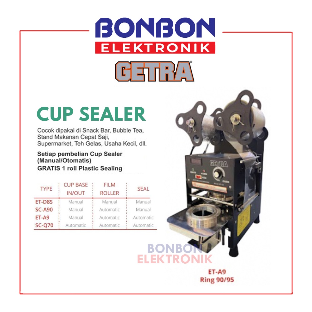 GETRA Mesin Cup Sealer Semi Automatic ET-A9 / Mesin Penyegel Plastik