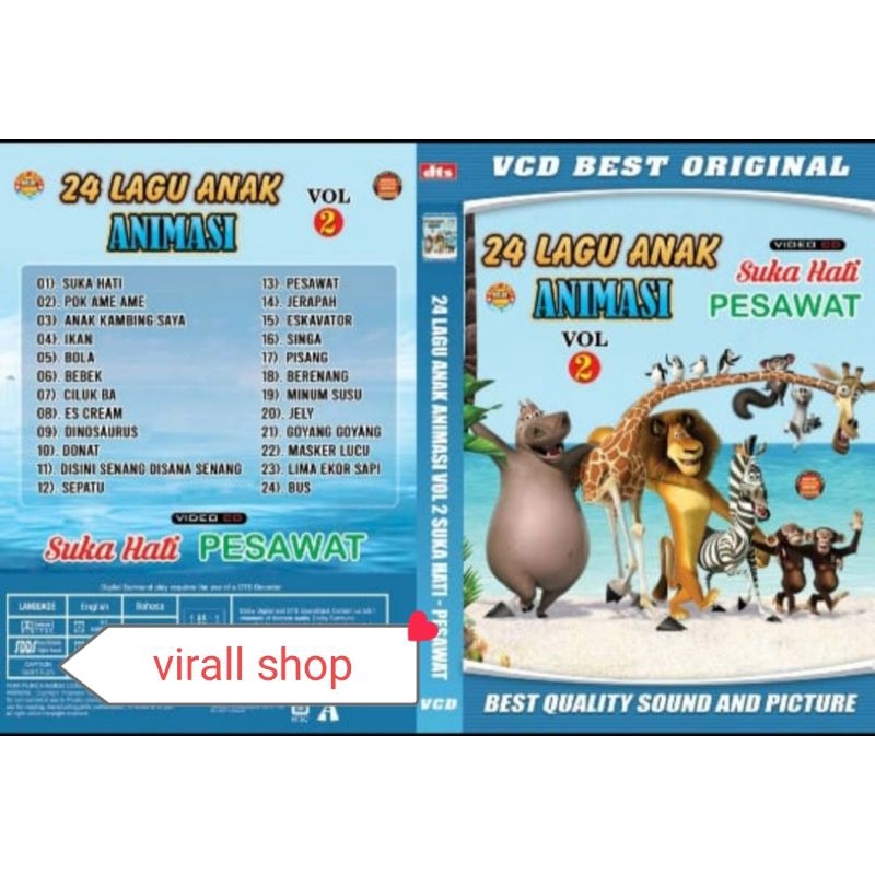 Kaset Vcd Lagu Anak : 24 Lagu Anak Animasi Vol. 2