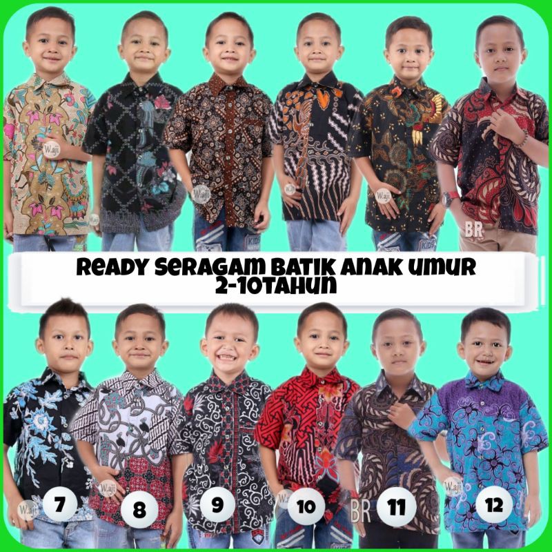 Baju Anak-batik Anak Kemeja Batik Anak Umur 2-10 Th