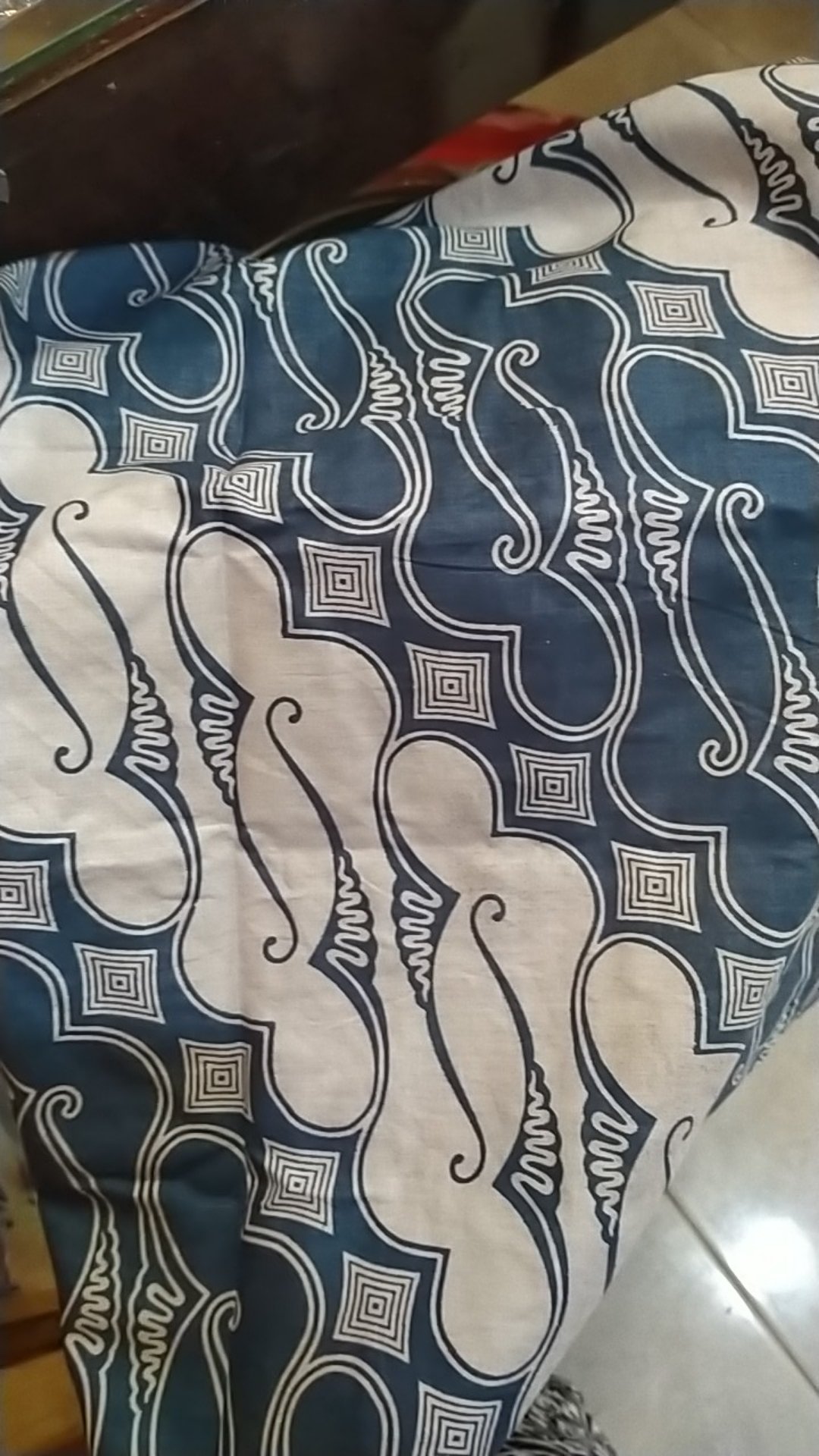 Cardi Lancip Biru Indigo Outer Batik Wanita Casual Formal Seragaman Kondangan Katun Halus Premium